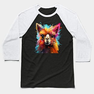 Alpaca Rainbow Baseball T-Shirt